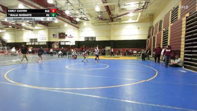 100 lbs Champ. Round 2 - Carly Castro, Mater Dei vs Malia Quirante, Walnut