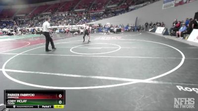 6A-150 lbs Cons. Round 4 - Cody McLay, Tigard vs Parker Fabrycki, Sherwood