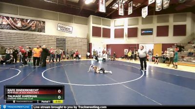 46 lbs 3rd Place Match - Talmage Hardman, Charger Wrestling Club vs Rafe Rinderknecht, Bear River Jr High Wrestling C