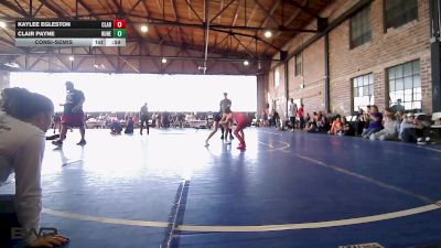 91 lbs Consolation - Kaylee Egleston, Claremore Wrestling Club vs Clair Payne, Runestone