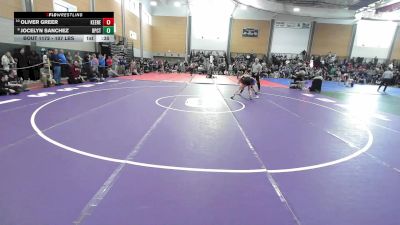107 lbs Consi Of 8 #2 - Oliver Greer, Keene vs Jocelyn Sanchez, Bridgeport Co-op