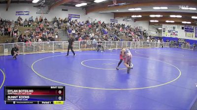 149 lbs Quarterfinal - Dylan Boteilho, Junction City Mat Club vs Sunny Koons, Silverton Mat Club