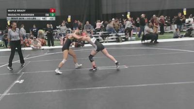 115 lbs Cons. Sub-rd Of 16 - Madalyn Andersen, Elevate Wrestling Academy vs Maple Brady