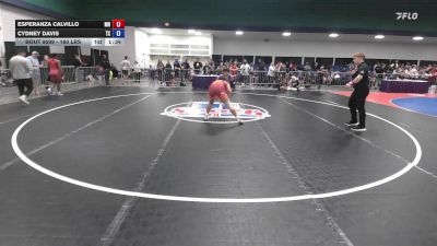 160 lbs Consi Of 8 #2 - Esperanza Calvillo, MN vs Cydney Davis, TX