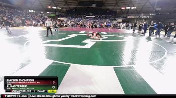 150 lbs Quarterfinal - Mayson Thompson, South West Washington Wrestling Club vs Lukas Teague, Port Angeles Wrestling Club