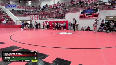 120 lbs Cons. Round 4 - Ava Belvin, SHAWNEE vs De`Kadence Theriot, MUSTANG