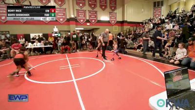 40 lbs Rr Rnd 2 - Rory Rice, Coweta Tiger Wrestling vs Edith Shimonek, Pawhuska Elks Takedown