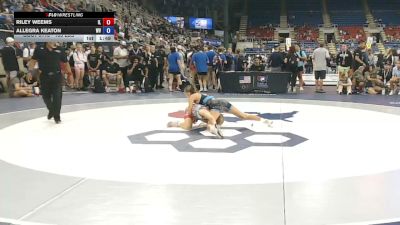 105 lbs Cons. Rd Of 32 - Riley Weems, Illinois vs Allegra Keaton, West Virginia