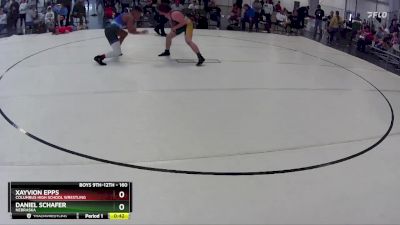 160 lbs Cons. Round 3 - Xayvion Epps, Columbus High School Wrestling vs Daniel Schafer, Nebraska