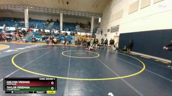 100 lbs Cons. Round 3 - Taylor Freeman, Lander Valley vs Aislynn Vroman, Wind River