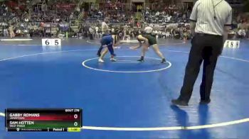 145 lbs 7th Place Match - Gabby Romans, Jamestown vs Sam Hotten, West Fargo