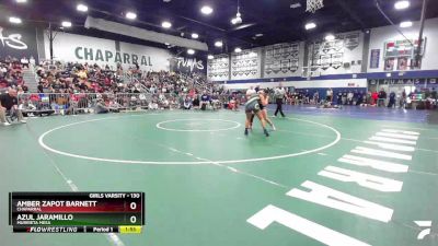 130 lbs Semifinal - Amber Zapot Barnett, Chaparral vs Azul Jaramillo, Murrieta Mesa