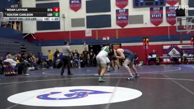 215 lbs Final - Noah Layhue, Bethlehem Center vs Kolton Carlson, Laurel