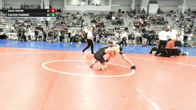 120 lbs Consi Of 32 #2 - Zack Dixon, CT vs Colton Farmer, NC