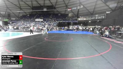 70 lbs Quarters - Kyler Warren, Washington vs Jeremiah Flores, Othello Wrestling Club