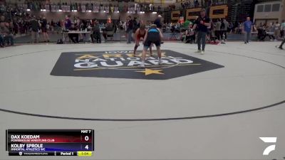 132 lbs Quarterfinal - Dax Koedam, Powerhouse Wrestling Club vs Kolby Sprole, Immortal Athletics WC