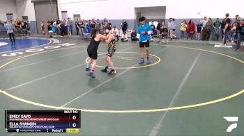 110 lbs Rr1 - Emily Savo, Dillingham Wolverine Wrestling Club vs Ella Shangin, Soldotna Whalers Wrestling Club