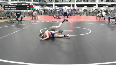 73 lbs Round Of 32 - Gino Mustica, Natick vs Xavier Mccue, TH Club