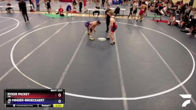 157 lbs Champ. Round 2 - Ryker Packey, MN vs Jd Minder-Broeckaert, WI