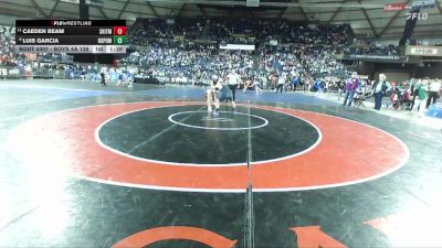 Boys 4A 138 lbs Champ. Round 2 - Caeden Beam, South Kitsap vs Luis Garcia, Rogers (Puyallup)