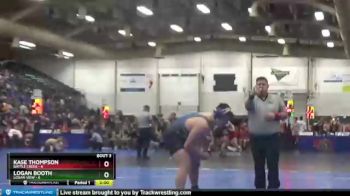 220 lbs Quarterfinals (8 Team) - Logan Booth, Logan View vs Kase Thompson, Battle Creek