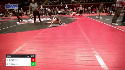 67 lbs Semifinal - Savina Burgo, Team Tulsa Wrestling Club vs Bodey Phillips, Bristow Wrestling