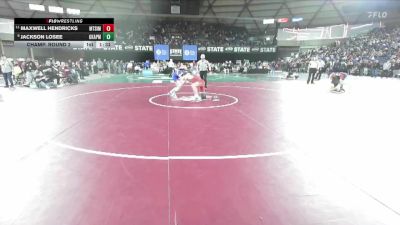 Boys 4A 132 lbs Champ. Round 2 - Maxwell Hendricks, Mt. Si vs Jackson Losee, Graham-Kapowsin