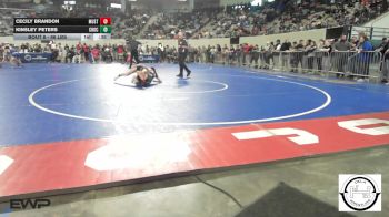 96 lbs Consi Of 8 #2 - Cecily Brandon, Mustang Middle School vs Kinsley Peters, Choctaw Jh