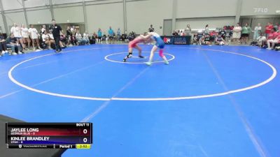95 lbs Round 3 (8 Team) - Jaylee Long, Georgia Blue vs Kinlee Brandley, Utah