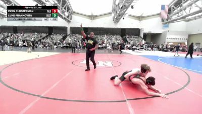 128-I lbs Quarterfinal - Evan Closterman, Yale Street vs Luke Frankovits, Buxton Atc