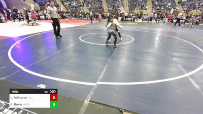 78 lbs Consi Of 8 #1 - Lilly Adkisson, Teller Takedown WC vs Easton Baker, Wrestle To Win