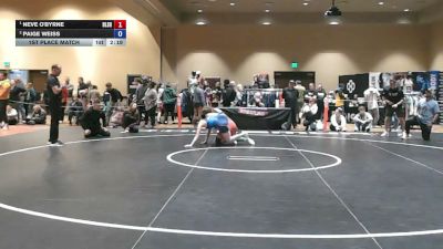 130 lbs 1st Place Match - Neve O'Byrne, Black Sheep vs Paige Weiss