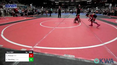 64 lbs Semifinal - Logan Ponce, Raw Wrestling Club vs Colson Beckley, Team Tulsa Wrestling Club