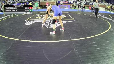 Girls-100 lbs Cons. Semi - Tierra Taylor, Oa Carlson Hs Girls vs Aubree Mayr, Dansville Hs Girls