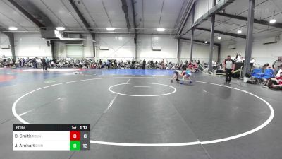 80 lbs Semifinal - Bryce Smith, Roundtree Wrestling Academy vs Jacob Arehart, Grindhouse Wrestling