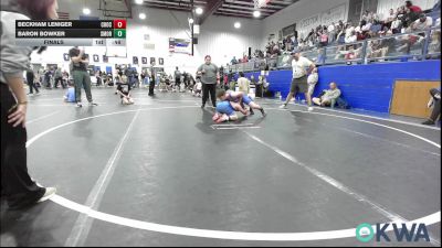 110 lbs Final - Beckham Leniger, Choctaw Ironman vs Baron Bowker, Southmoore SaberCats Wrestling