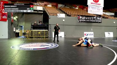 Open Men - 74 lbs Cons. Round 5 - Nathan Vasquez, South San Francisco Gator WC vs Brock Birkett