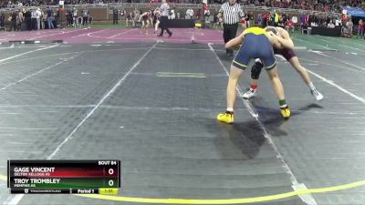 D4-126 lbs Champ. Round 1 - Gage Vincent, Delton Kellogg HS vs Troy Trombley, Memphis HS