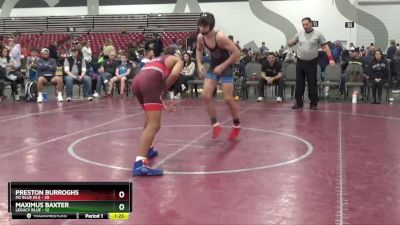 139 lbs Round 2 (8 Team) - Preston Burroghs, M2 Blue (NJ) vs Maximus Baxter, Legacy Blue