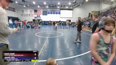 82 lbs Round 1 - Kaice Ruby, Touch Of Gold Wrestling Club vs Amari Leal, Camel Kids Wrestling