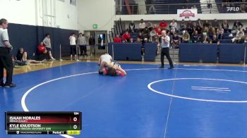 184 lbs Semifinal - Kyle Knudtson, Eastern Oregon University (OR) vs Isaiah Morales, Menlo (Calif.)