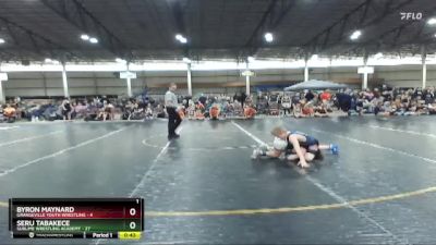 82 lbs Quarterfinals (8 Team) - Byron Maynard, Grangeville Youth Wrestling vs Seru Tabakece, Sublime Wrestling Academy