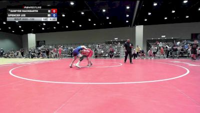 132 lbs Cons. Round 5 - Sawyer Hackbarth, OK vs Spencer Lee, MN