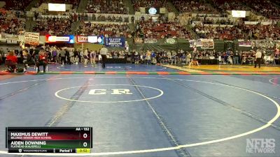 AA - 132 lbs Cons. Semi - Maximus DeWitt, Billings Senior High School vs Aiden Downing, Flathead (Kalispell)