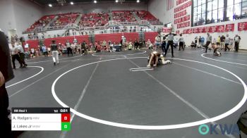 100 lbs Rr Rnd 1 - Ayden Rodgers, Mustang Bronco Wrestling Club vs Jeremy Lakes Jr, Midwest City Bombers Youth Wrestling Club