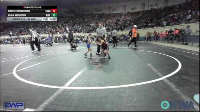 40 lbs 7th Place - Edith Shimonek, Pawhuska Elks Takedown vs Ella Weldon, Noble Takedown Club