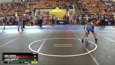 100 lbs Cons. Semi - Joey Chavez, Streaks Wrestling Club vs Jaxon Hensley, Mat Monster`s