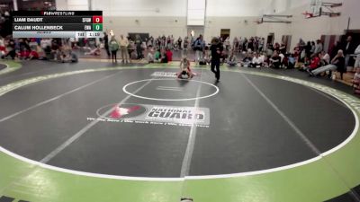 77 lbs Semis - Liam Daudt, St. Francis Gladiators Wrestling Club vs Calum Hollenbeck, Edina Wrestling Association