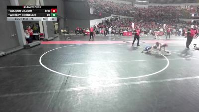 75 lbs Quarterfinal - Ainsley Cornelius, Wisconsin vs Allison Gilbert, Menomonee Falls Wrestling Club