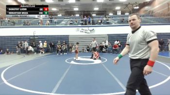 67 lbs Cons. Round 1 - Sebastian Mejia, Idaho Gold Wrestling Club vs Dorothy Ludin, Spartan Mat Club